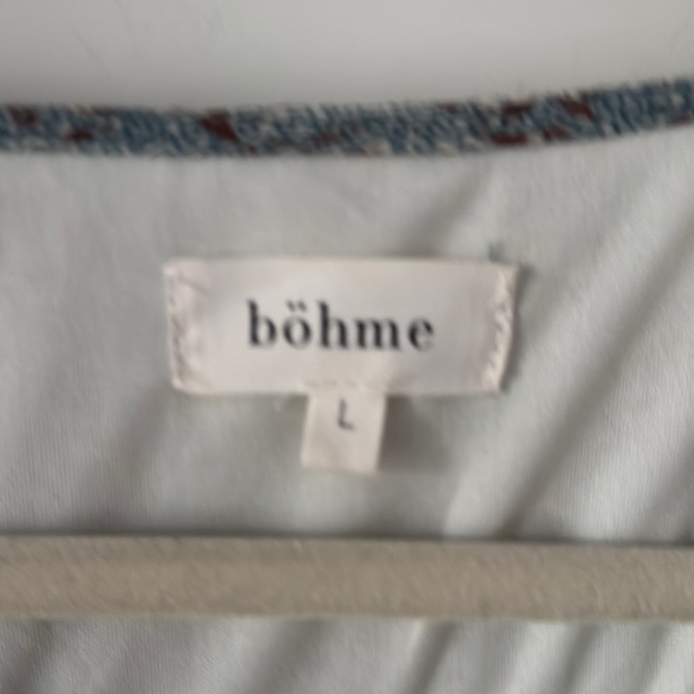 Bohme Floral Maxi Dress in Light Blue/Green With Lining - Picture 4 of 13